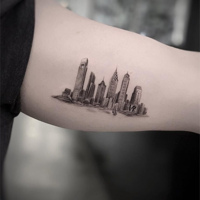 philly skyline tattoo